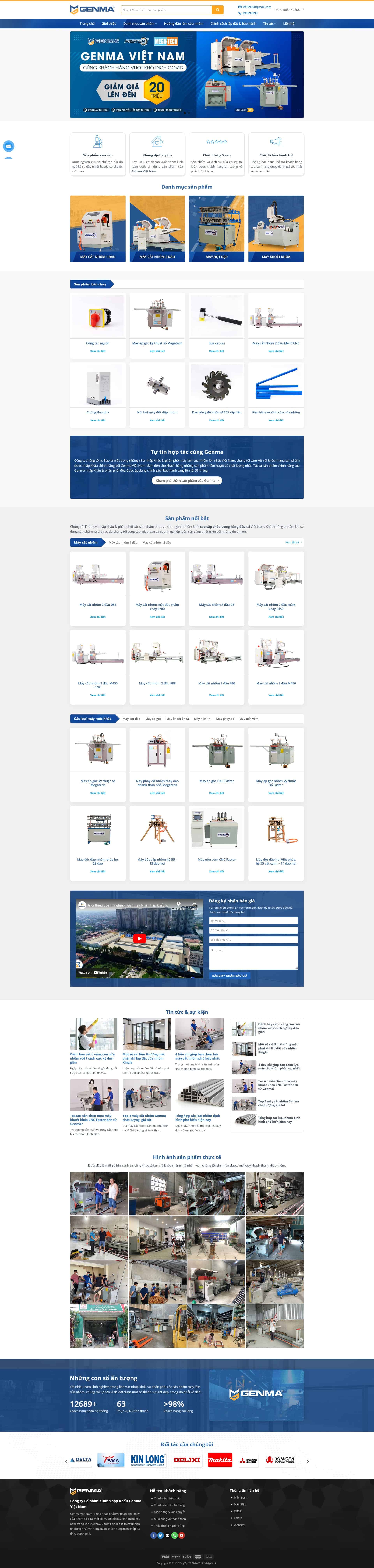 Theme wordpress công ty cơ khí đẹp chuẩn seo