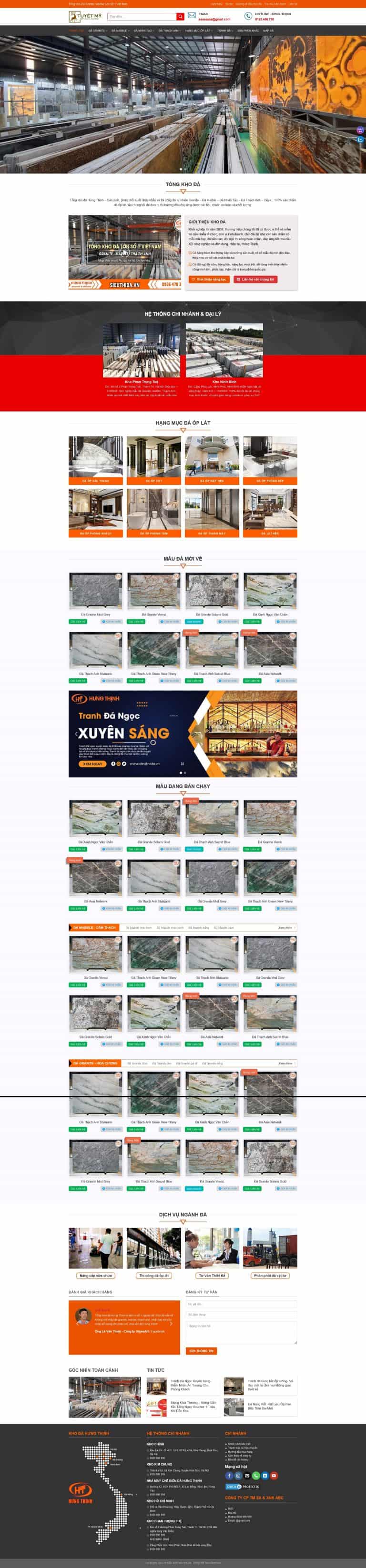 Theme wordpress xưởng đá